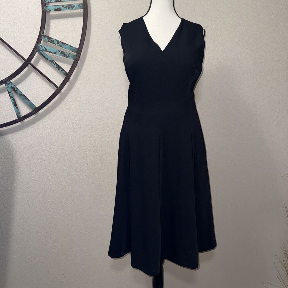 Ann Taylor Dress Size 8 NWT Black Sleeveless Fit & Flare Lined Cocktail Career